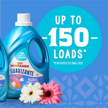 H-E-B Mi Tienda Suavizante Liquid Fabric Softener HE Compatible, 150 Loads - Meadow Flowers, 150 oz