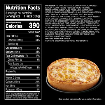 Red Baron Deep Dish Singles Four Cheese Pizzas, 5 ct