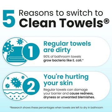 Clean Skin Club Disposable XL Clean Towels Blemish Control, 50 ct