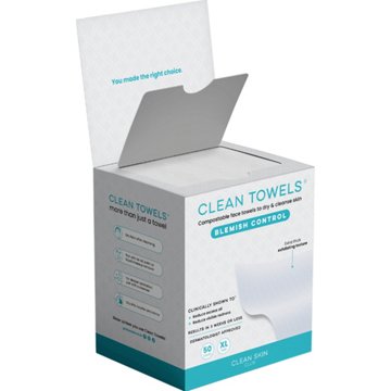 Clean Skin Club Disposable XL Clean Towels Blemish Control, 50 ct