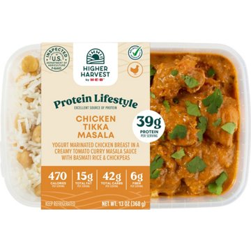 Higher Harvest by H-E-B 39g Protein Lifestyle Meal - Chicken Tikka Masala