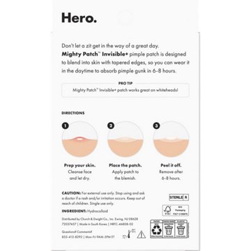 Hero Mighty Patch Invisible+ Acne Patches, 24 ct