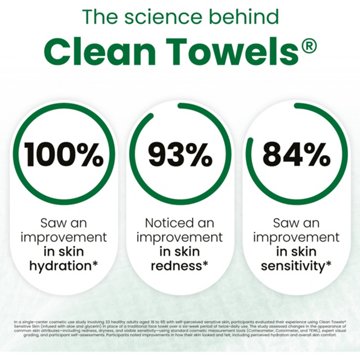 Clean Skin Club Disposable XL Clean Towels Sensitive Skin, Travel Pack, 10 ct