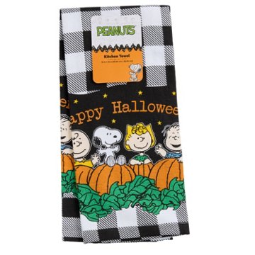 Peanuts Cotton Gingham Kitchen Towel, 16'' x 26''