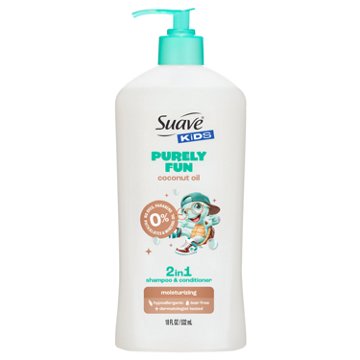 Suave Kids Purely Fun 2-In-1 Shampoo & Conditioner - Coconut Oil, 18 oz
