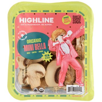 Highline Organic Sliced Mini Bella Mushrooms, 8 oz