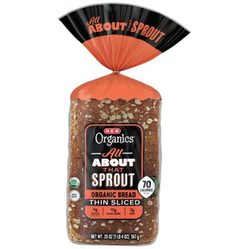 H-E-B Organics All About That Sprout Thin Sliced Wheat Bread