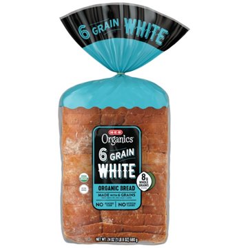H-E-B Organics 6 Grain White Sliced Bread