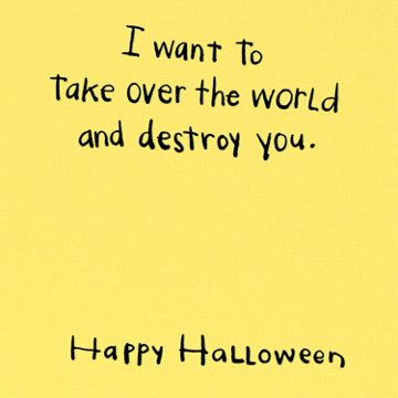 American Greetings Funny Halloween Card for Cat Lovers (Take Over the World)
