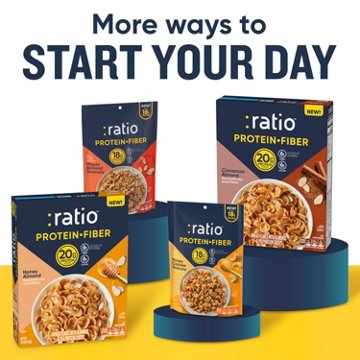 :ratio Protein Fiber Cinnamon Almond Cereal