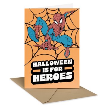 American Greetings Marvel Spiderman Halloween Card for Kids (Chills & Thrills)