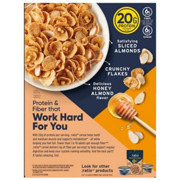 :ratio Protein Fiber Honey Almond Cereal