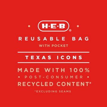 H-E-B Dallas Cowboys Reusable Shopping Bag, 15.5'' x 13.5'' x 7.5''