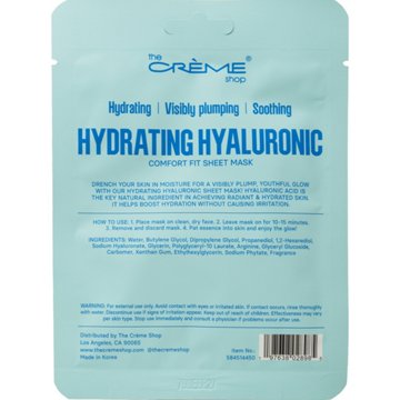 The Crème Shop Hydrating Hyaluronic Comfort Sheet Mask