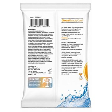 Global Beauty Care Vitamin C Cleansing Wipes, 25 ct