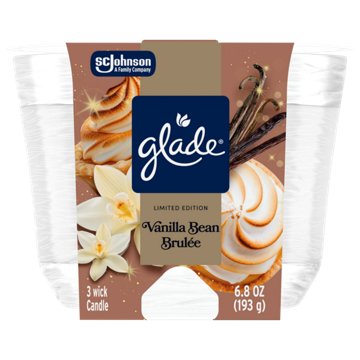 Glade 3 Wick Candle - Vanilla Bean Brulee