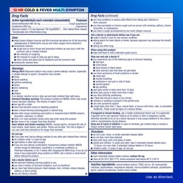 Mucinex 12 Hour Cold & Fever Multi-Symptom Tablets
