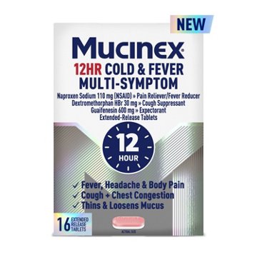 Mucinex 12 Hour Cold & Fever Multi-Symptom Tablets