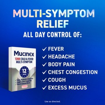 Mucinex 12 Hour Cold & Fever Multi-Symptom Tablets