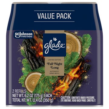 Glade Automatic Spray Refill Air Freshener - Fall Night Long, 2 pk