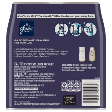 Glade Automatic Spray Refill Air Freshener - Fall Night Long, 2 pk