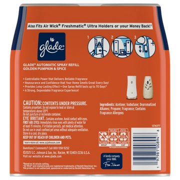 Glade Automatic Spray Refill Air Freshener - Golden Pumpkin & Spice, 2 pk
