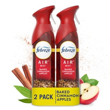 Febreze Air Mist Freshener Odor Fighting Room Spray - Baked Cinnamon Apples