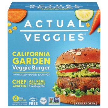 Actual Veggies California Garden Veggie Burgers, 4 ct