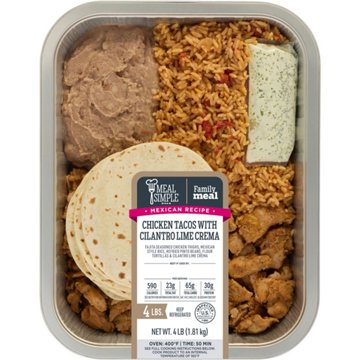 Meal Simple by H-E-B Family Meal - Chicken Fajita Tacos, Rice & Beans