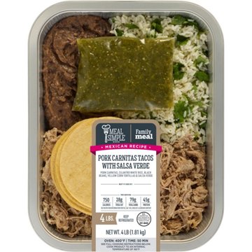 Meal Simple by H-E-B Family Meal - Pork Carnitas Tacos with Salsa Verde