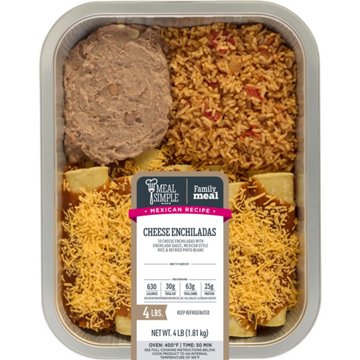 Meal Simple by H-E-B Family Meal - Cheese Enchiladas, Rice & Beans