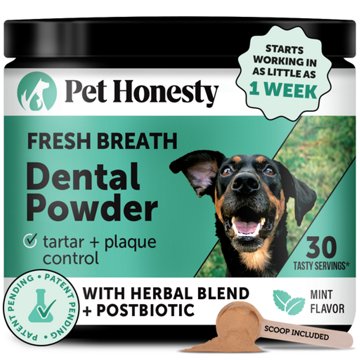 Pet Honesty Fresh Breath Dog Dental Powder - Mint Flavor, 2.85 oz
