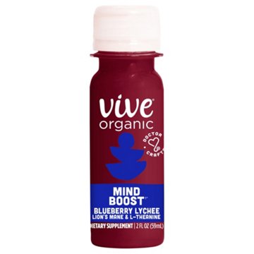 Vive Organic Mind Boost Juice Shot - Blueberry Lychee