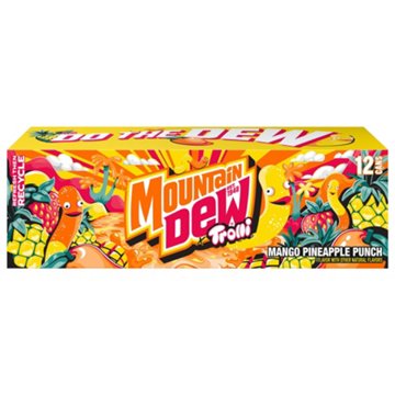 Mountain Dew Trolli Mango Pineapple Punch Soda 12 pk Cans