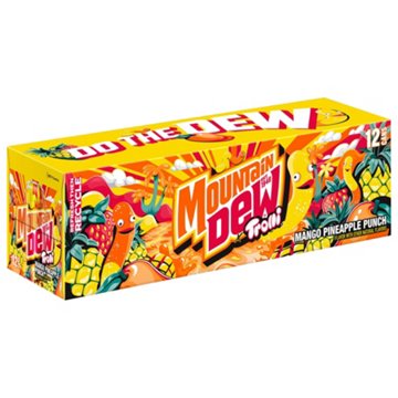 Mountain Dew Trolli Mango Pineapple Punch Soda 12 pk Cans