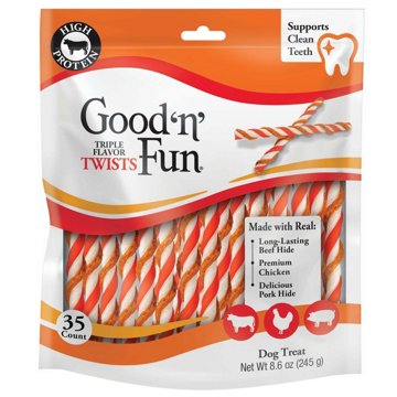 Healthy Hide Good 'n' Fun Triple Flavor Twists, 35 ct
