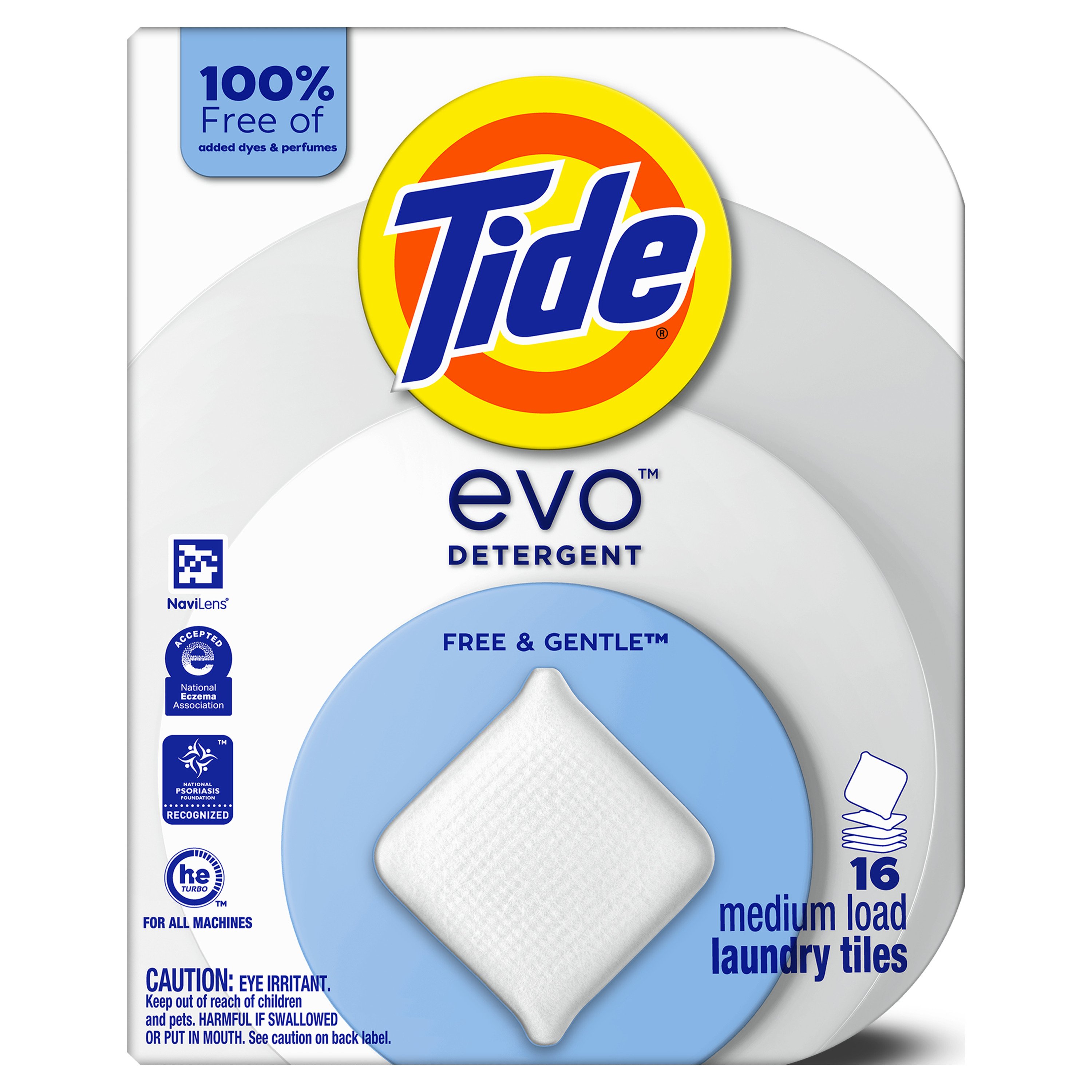 Tide Evo Laundry Detergent Tiles - Free & Gentle - Shop Detergent