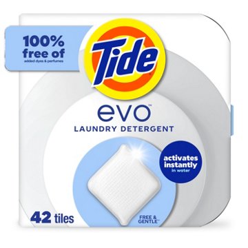 Tide Evo Laundry Detergent Tiles - Free & Gentle