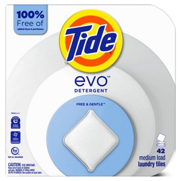 Tide Evo Laundry Detergent Tiles - Free & Gentle