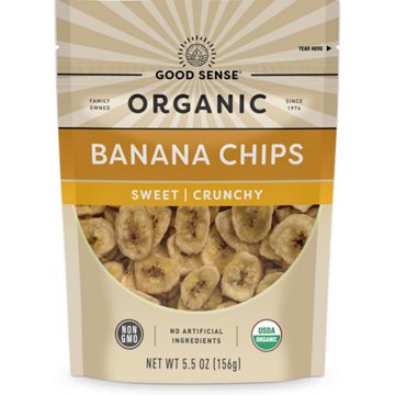 Good Sense Organic Banana Chips - Sweet & Crunchy