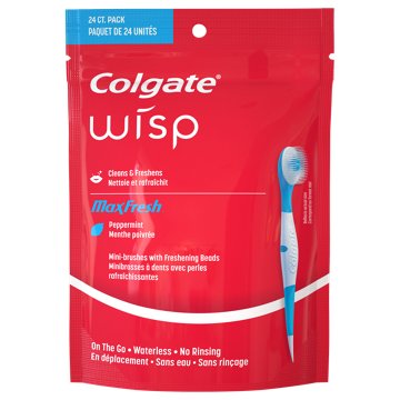 Colgate Wisp Max Fresh Mini Disposable Toothbrush Picks - Peppermint, 24 ct