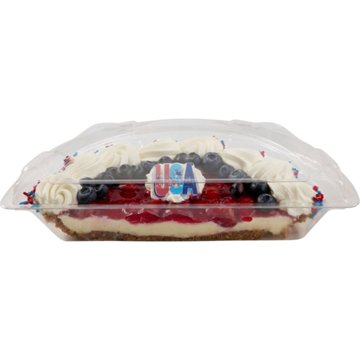 H-E-B Bakery Red, White & Blue Cold Cream Half Pie, 9"