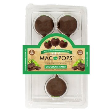 Macarooz Chocolate Hatch Chile Macaron Cake Mac Pops, 3 ct