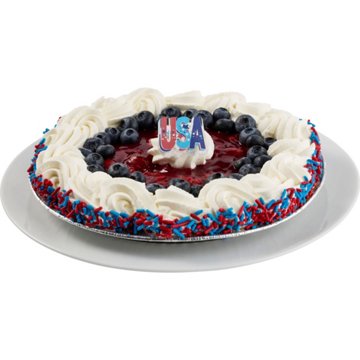 H-E-B Bakery Red, White & Blueberry Cold Cream Pie, 9"