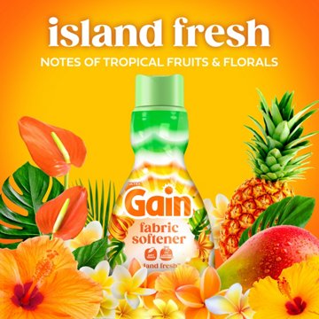 Gain Liquid Laundry Fabric Softener - Island Fresh Scent