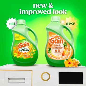 Gain Liquid Laundry Fabric Softener - Island Fresh Scent