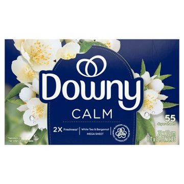 Downy Calm Mega Dryer Sheets - White Tea & Bergamot