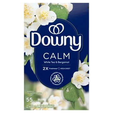 Downy Calm Mega Dryer Sheets - White Tea & Bergamot