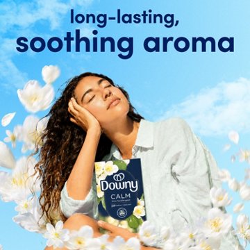 Downy Mega Dryer Sheets Laundry Fabric Softener - White Tea & Bergamot