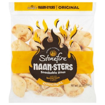 Stonefire Naan-sters Snackable Flatbread Bites - Original, 14.1 oz